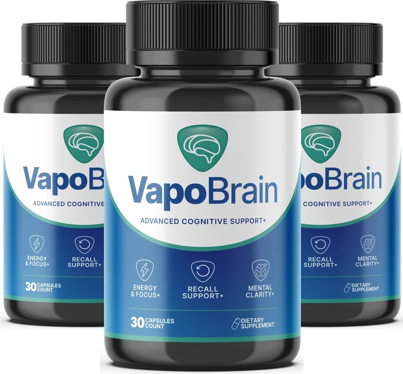 VapoBrain three bottle pack of 30 capsule cognitive support supplement